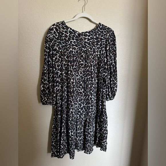 Rebecca Minkoff felicity leopard print shift dress‎ sz small long sleeve - Picture 8 of 8